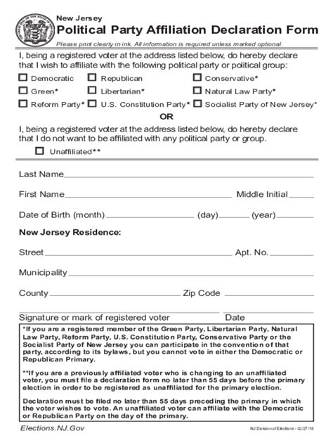 5 Ways NJ Party Affiliation Change